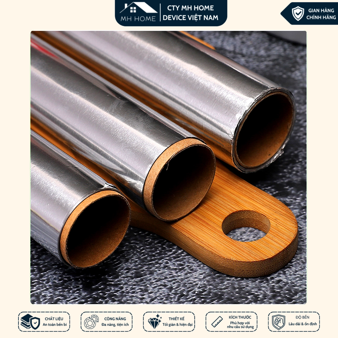 Combo 5-10-15 Cuộn Giấy Bạc Thực Phẩm 5m x 30cm An Toàn Chịu Nhiệt Đa Năng
